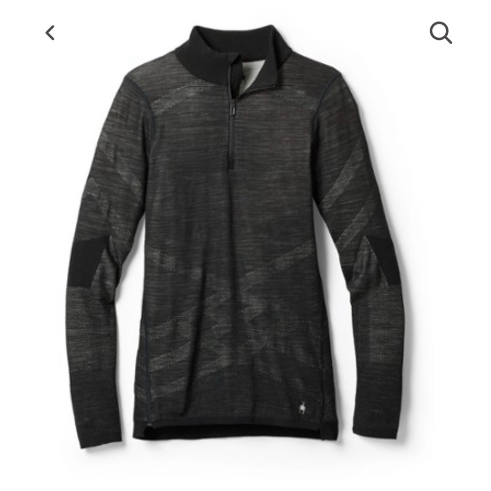 Smartwool Black Intraknit Merino Quarter-Zip